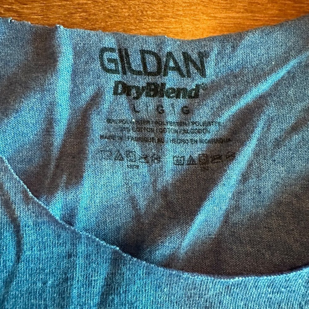 Gildan Dry Blend Blue Quartzsite Arizona Custom T-Shirt Size L - Picture 3 of 12